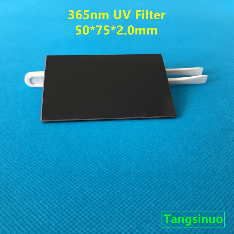 50*75*2.0MM ZWB2 UG1 UV Pass Filter Glass lens for 365nm light source