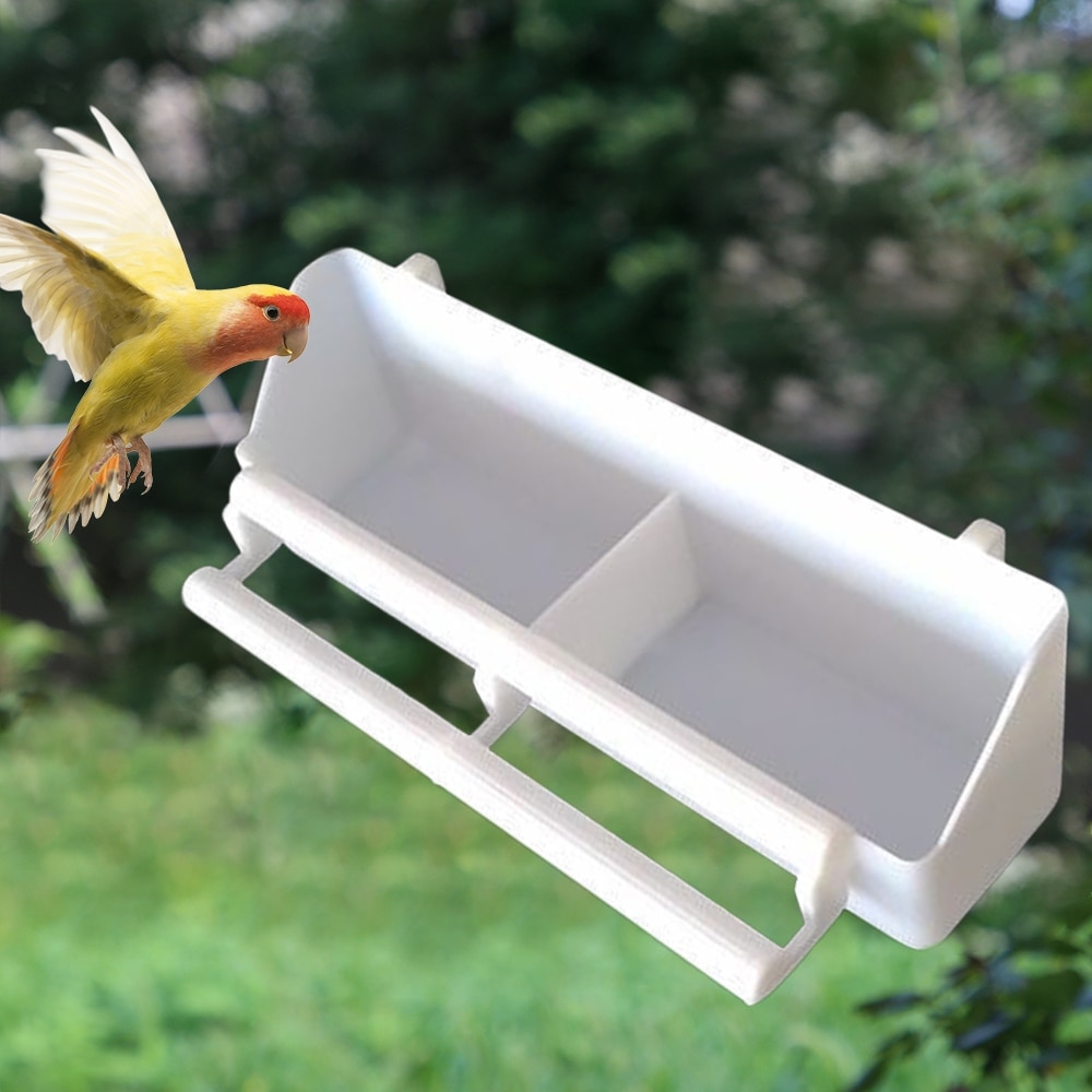 Comedero para pájaros y loros para mascotas, cuenco colgante para comida, palomas, soporte para jaula, herramientas de alimentación, contenedor de comida para pájaros, accesorios para jaula: Default Title