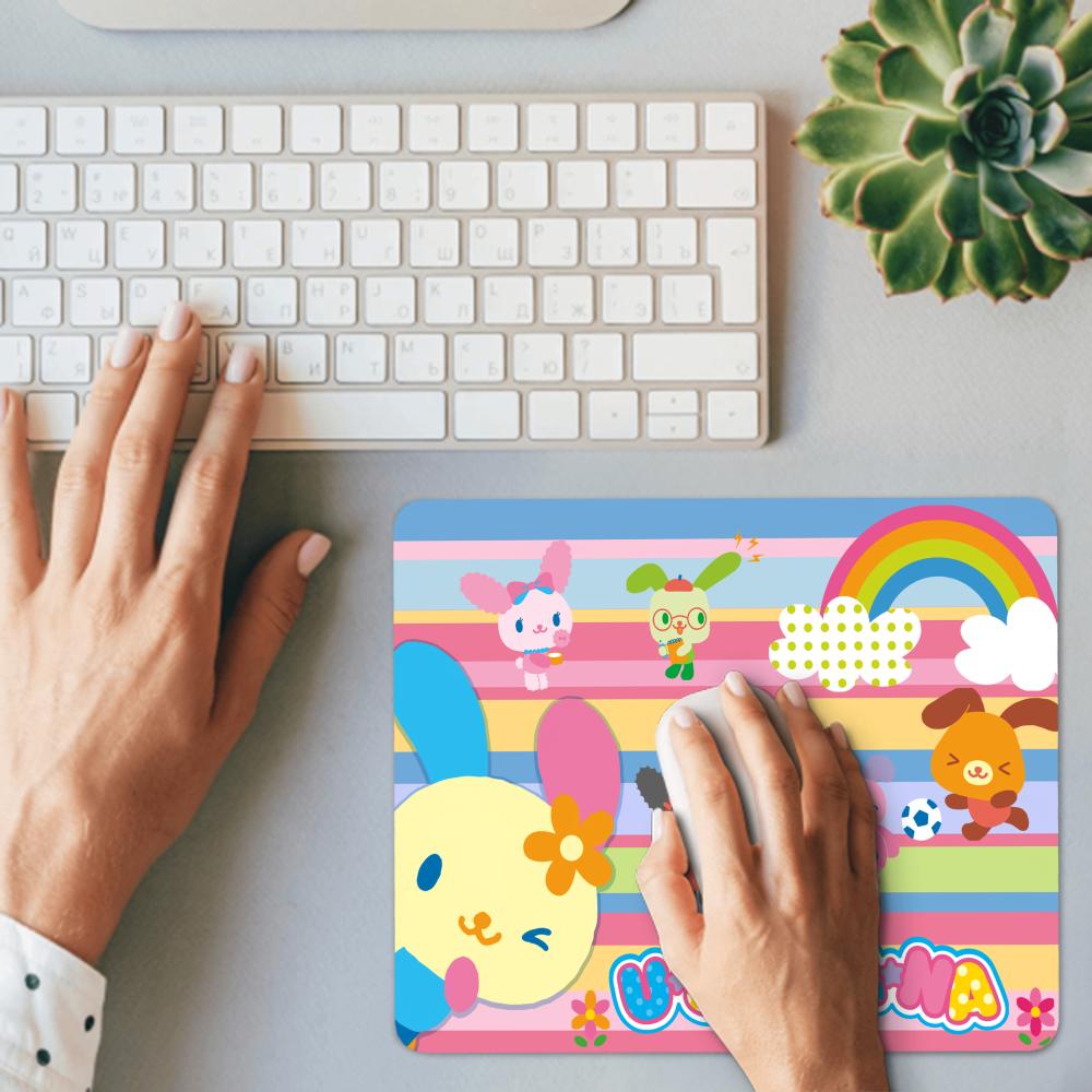 Liten skrivbordsmatta usahana söt musmatta anime spelmattor musmatta företag gamer girl gaming laptop datortillbehör potdemiel