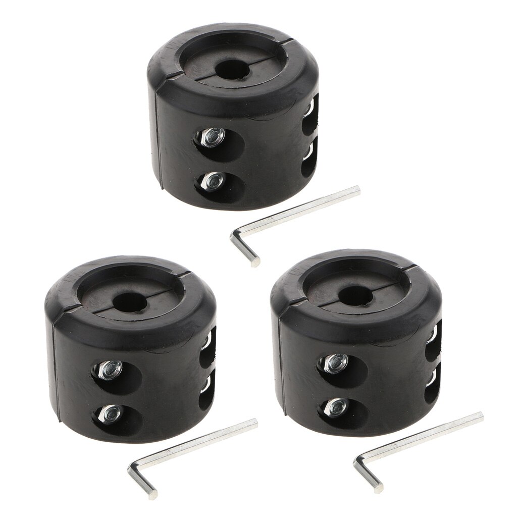 3X Schwarz Winde Kabel Haken Stopper Gummi Seil Linie Sparer für ATV UTV Fahrzeug 1/2 zoll Kabel Öffnung Durchmesser, perfekte passen