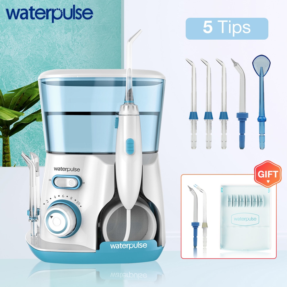Waterpulse V300 800ml Munddusche 7 stücke Tipps Zahn Wasser Flosser Wasser Zahnseide Mundhygiene Zahn Flosser Wasser Zahnseide