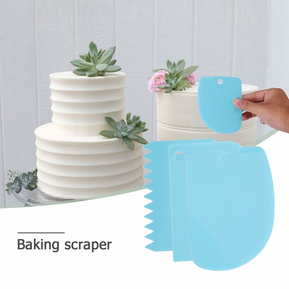 3Pcs Plastic Cake Schraper Soepeler Verstelbare Fondant Cake Decoratie Gereedschappen Pastry Spatel Bakvormen Servies Keuken Cake Tool