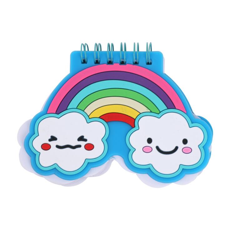 1 Piece Kawaii Unicorn Mini Pocket Coil Notebook Blank Diary Memo Notes Graffiti Sketch Book For Kids To Do It Planner Notepads: Rainbow