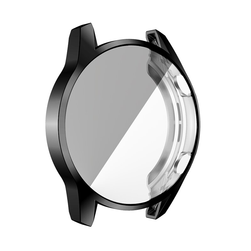 For Huawei GT2e Watch Silicone Case Plating Soft Screen Protector cover For huawei Watch GT2e GT 2e band SmartWatch accessories: black