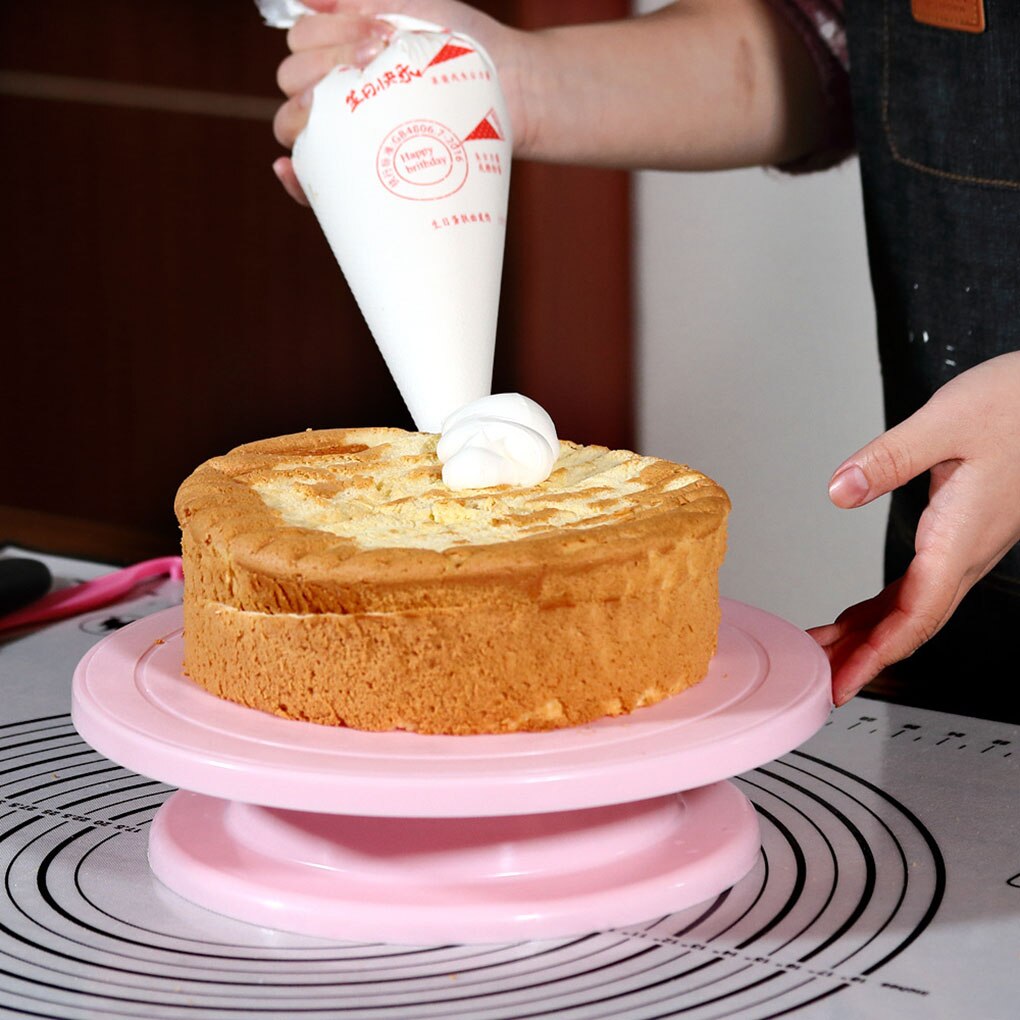 Cake Turntable Cake Decorating Displaying Molding Rotating Plastic Turntable Baking Tool