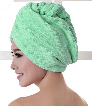 Super Absorbent Quick Dry Hair Towel/Microfiber Towel/Hair Towel Wrap for Women, / Turban For Drying Curly, Long & Thick Hair: Light Green