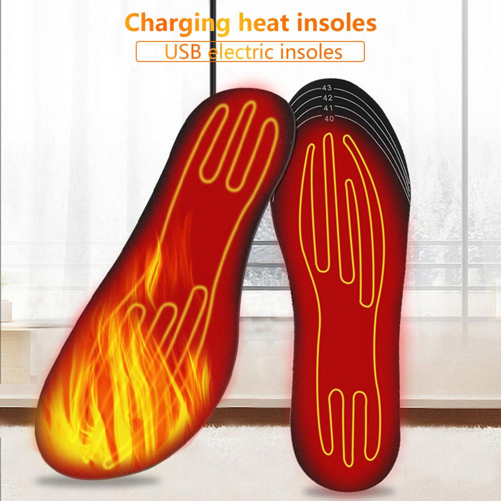 Elektrische USB Verwarmde Inlegzolen Vrouwen Mannen Skiën Voet Warmer Pad Voeten Warmer Sok Pad Mat Winter Verwarming Binnenzool Verwarming Binnenzool
