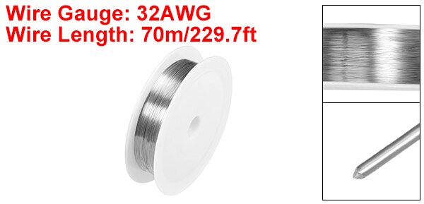 uxcell Heating Resistor Wire Nichrome Resistance Wires for Heating Elements 0.1-0.3mm dia: 0.2mmx229.7ft DxL