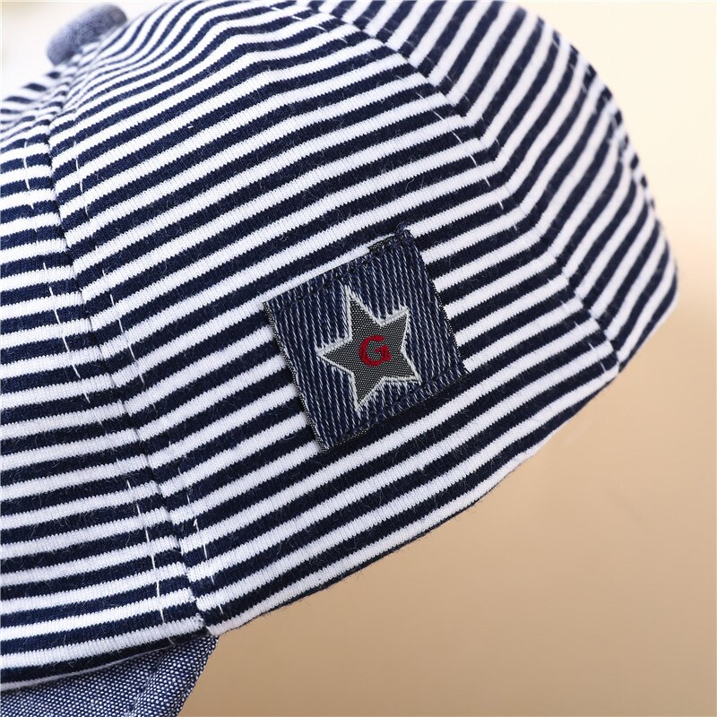a rayas sombrero para bebé Linda gorra de béisbol de algodón para bebés de 6 a 20 meses, gorro para el sol de verano, primavera Otoño, gorra con visera