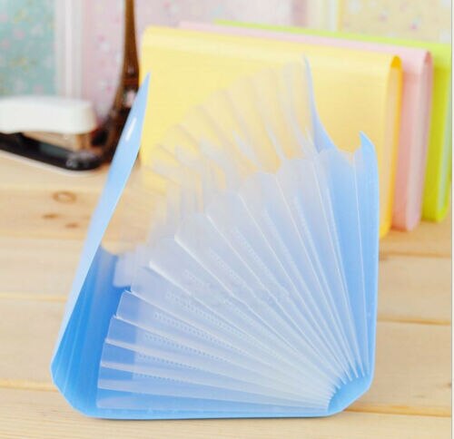 12 Layers File Document Folder Bag Bills Receipts Pouch Card Holder Case Durable PP Organizer Bags Color Random