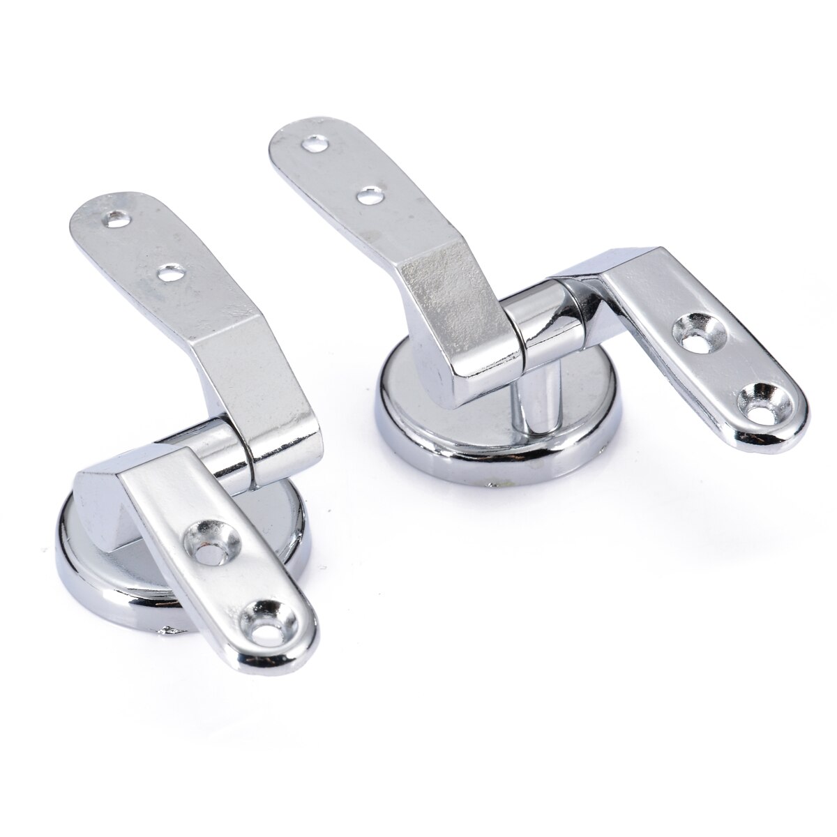 Universele Verstelbare paar Vervanging Chrome Badkamer Toiletbril Scharnier Set Paar Met Fittings Mayitr