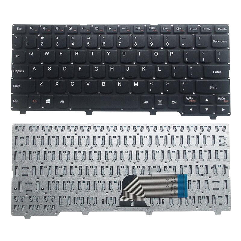 US laptop keyboard For Lenovo ideapad 100S 100S-11IBY 100S-11 English keyboard black/white: BLACK