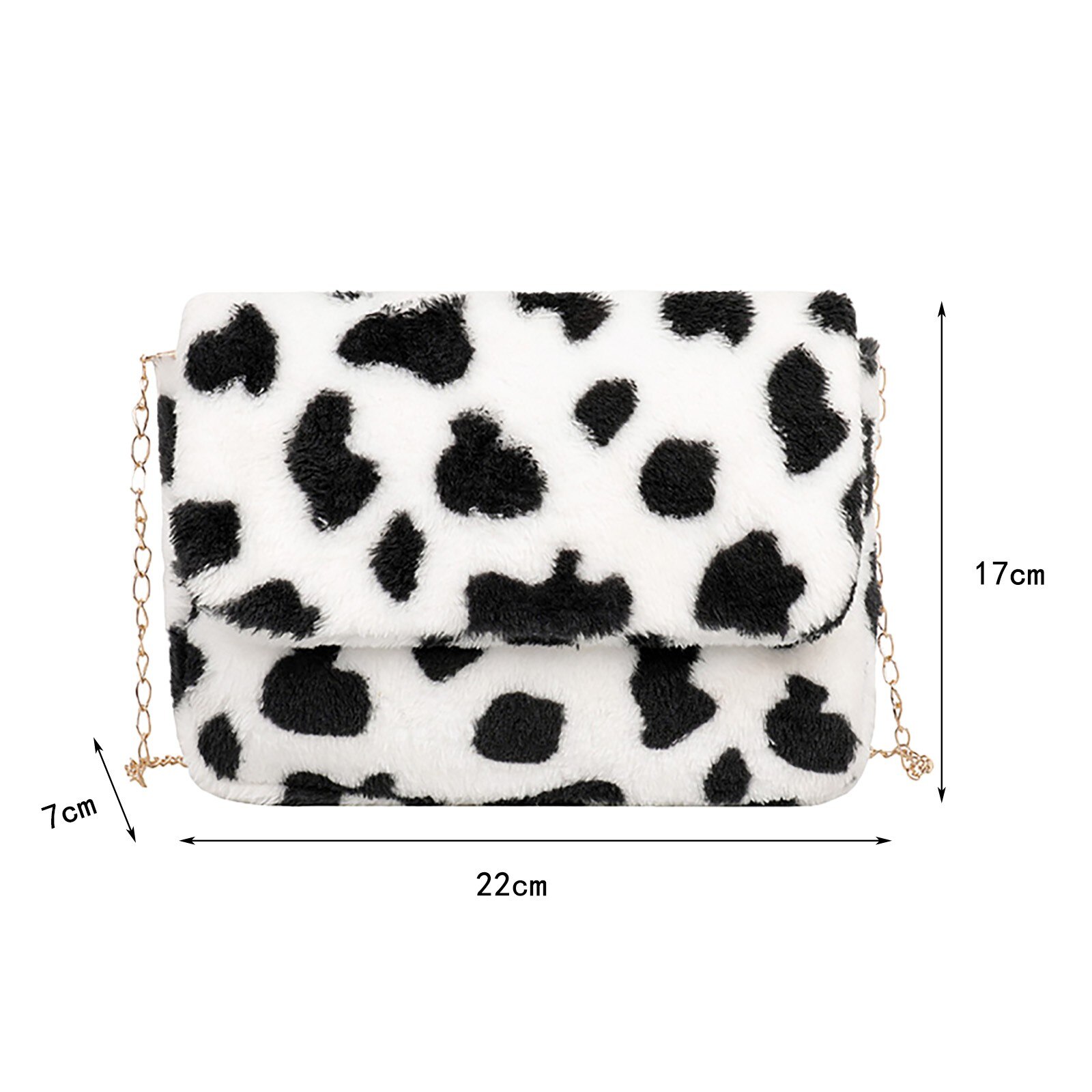 Novo design de pelúcia bolsa feminina 2020 novo inverno mão mais quente saco aleta moda leopardo impressão crossbody bolsa de ombro