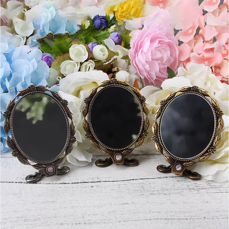 Kit de fleurs bricolage style paysage | Broderie, miroir de maquillage pliant, point de croix, pierreries, balançoire à la main, artisanal, décoration de maison