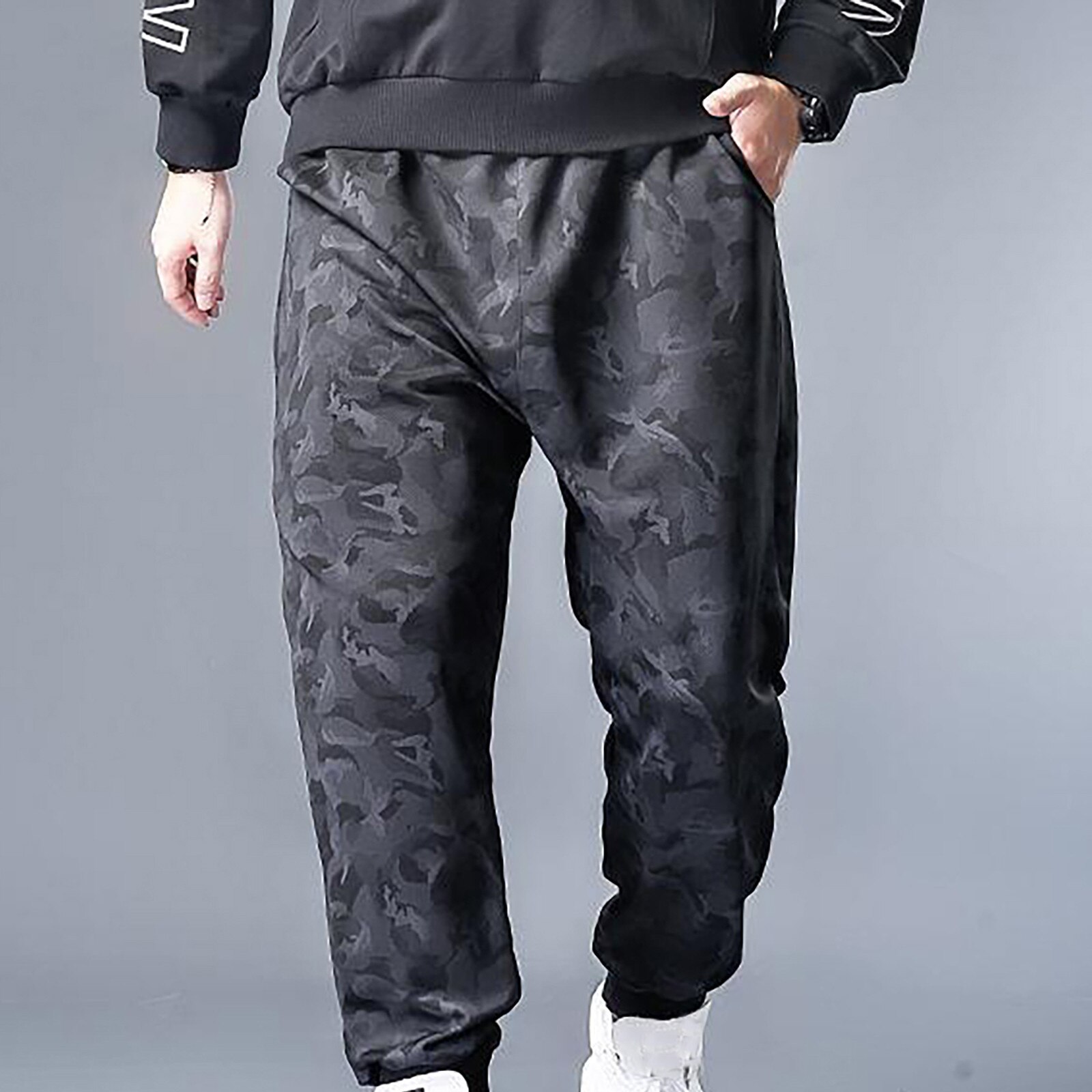 Zomer Casual Broek Mannen Mode Plus Size Losse Afdrukken Sport Lange Joggingbroek Broek Meerdere Zakken Camouflage Broek