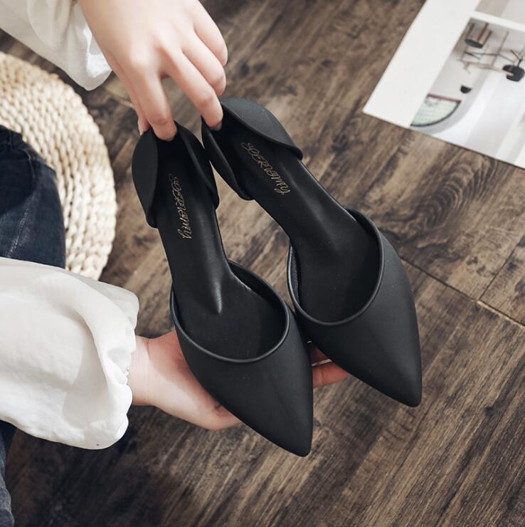 Nuevos zapatos planos zapatos de mujer dulce pisos superficial del dedo del pie puntiagudo zapatos de barco de las mujeres deslizamiento rojo en las damas mocasines Primavera/otoño las mujeres planos de las mujeres SA88