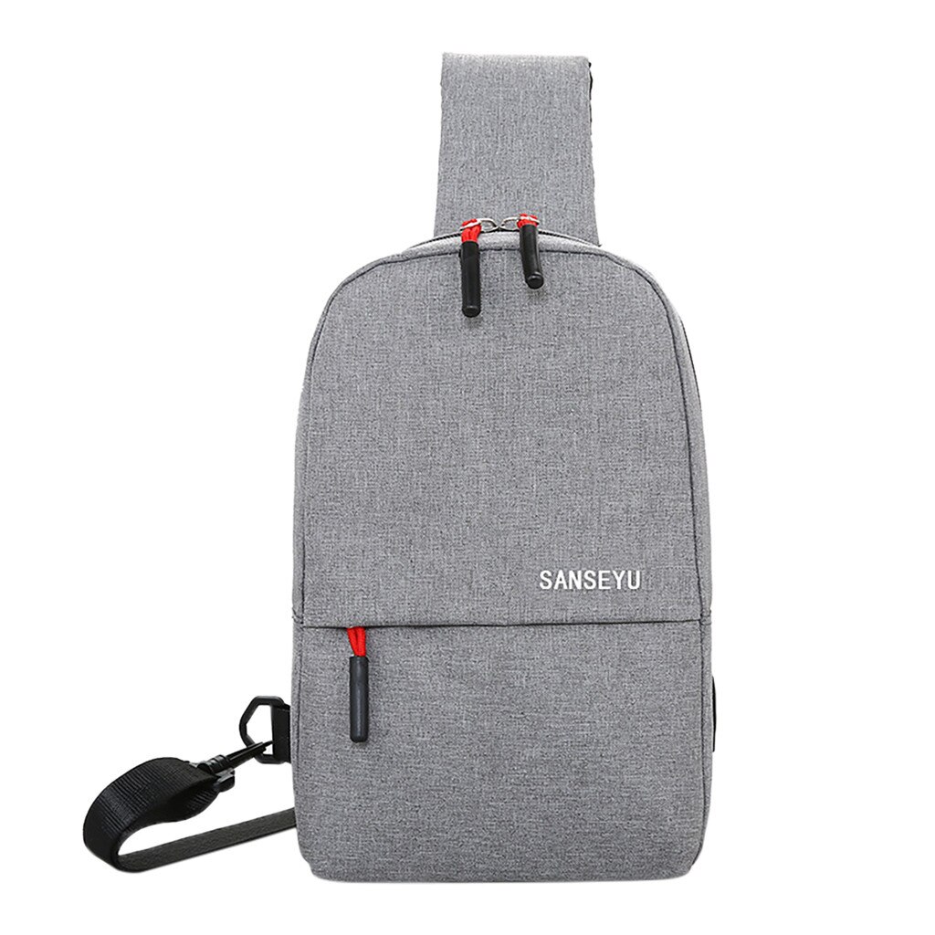 Leisure Outdoor Borst Bag Mannen En Vrouwen Mode Contrast Kleur Canvas Schoudertas Outdoor Messenger Bag Mannen Tas Сумки # Jy: Gray 