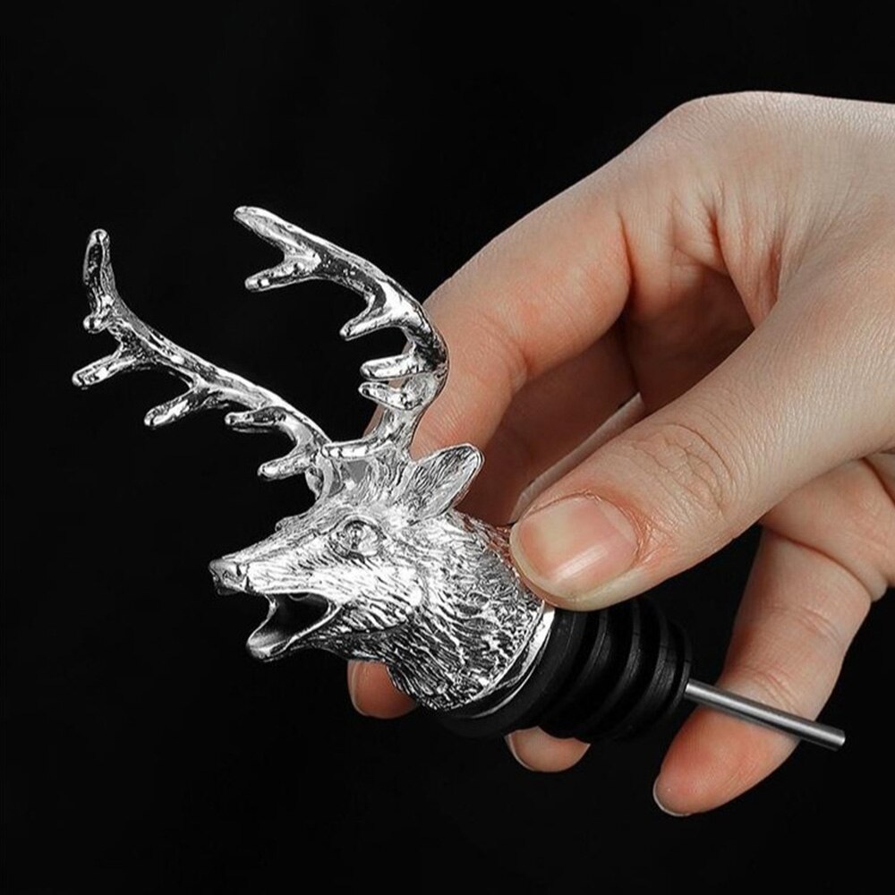 Nalewak robić wina zatrzymać cynkowy Jeleń łoś Lew byk głowa korek robić wina napoje akcesoria barowe Christmas impreza szczęśliwego nowego roku akcesoria