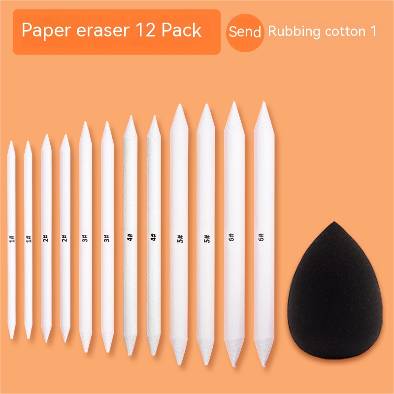 Blending Stumps and Tortillions Paper Art Blenders Sandpaper Pencil Set Sketch Sponge for Artist Charcoal Sketch Drawing Tools: green