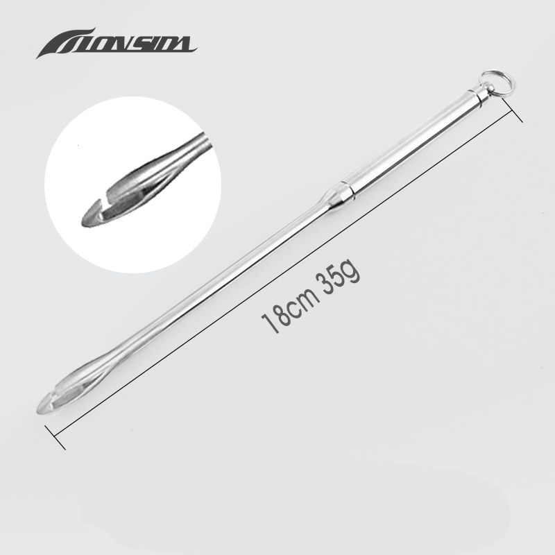 2024 Vissen Unhook Blind Poke Deep Throat Onthaak Roestvrij Stalen Handvat Vissen Haak: WHITE