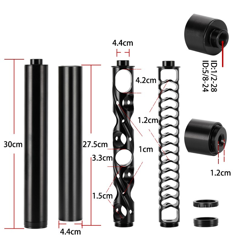 7075 T6 Aluminium 12 "10" 6 "Extension Spiraal 1/2-20 1/2-28 5/8-24 m14 * 1 Auto Brandstoffilter Auto Solvent Val Voor Napa 4003 Wix 24003
