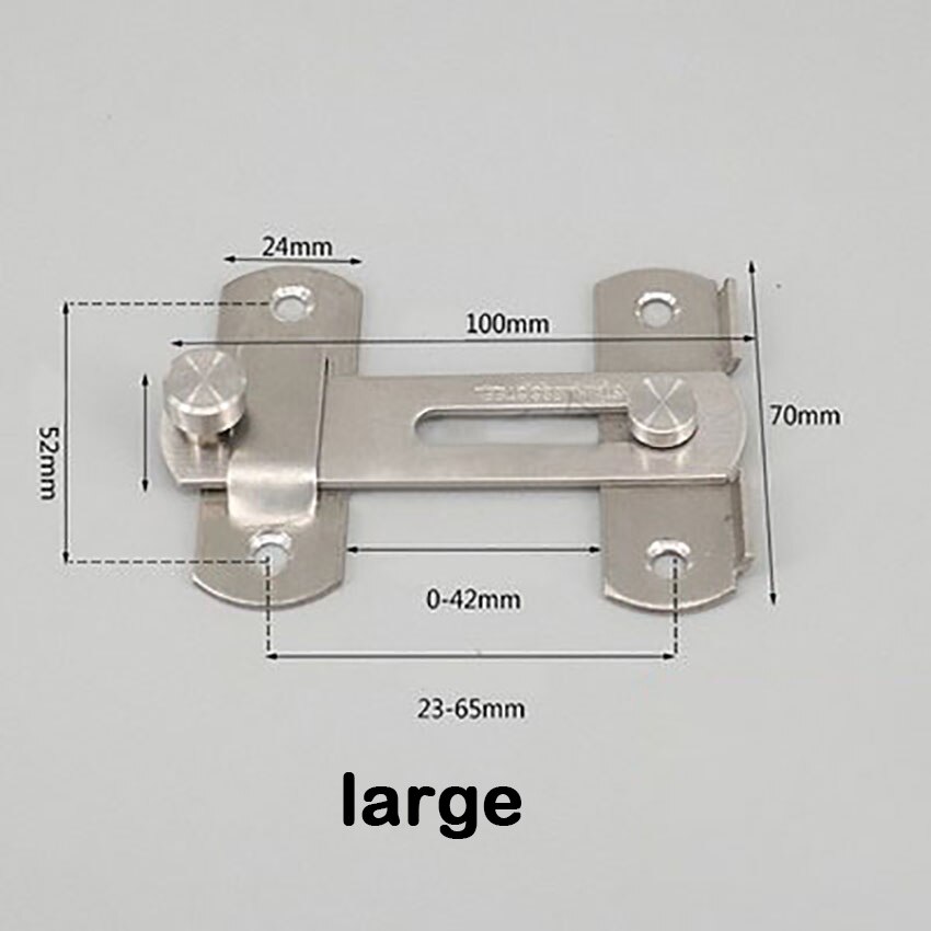 Guard Latch Bolt Sliding Door Lock Handle Stainless Steel Door Latches Home Safety Buckle Door Lock Accessories
