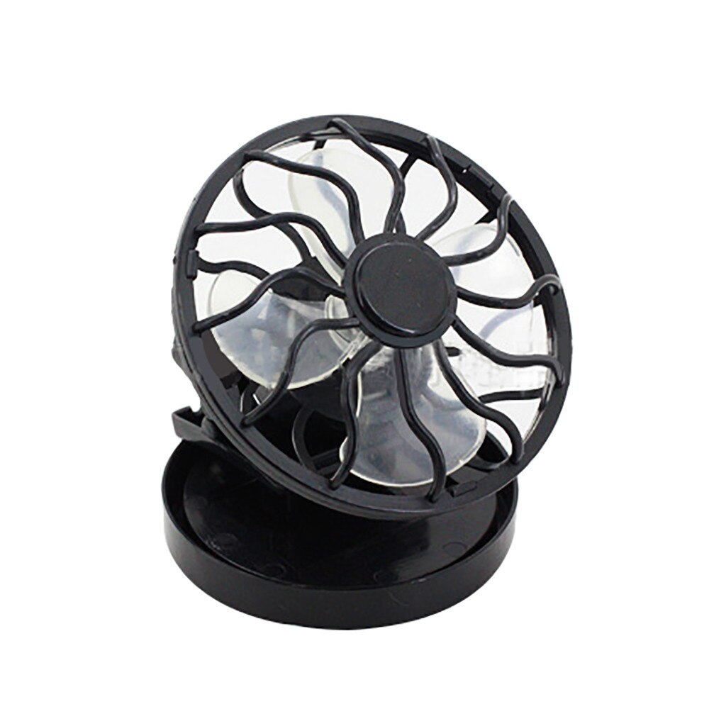 Draagbare Mini Clip-On Solar Sun Powered Fan Panel Black Cooling Cell Fan Voor Reizen Camping Cooling Outdoor Vissen solar Fan