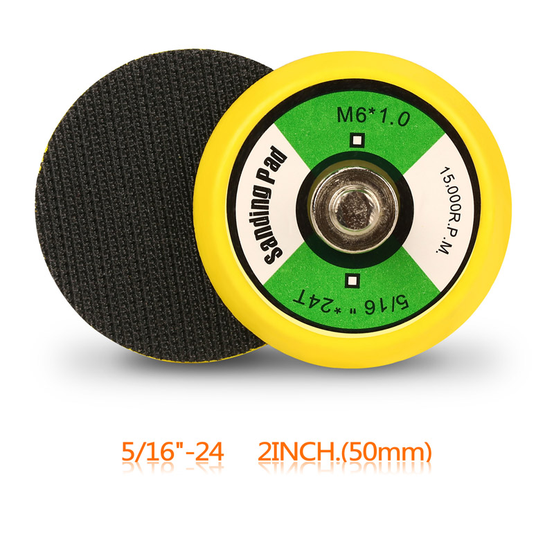 Spta støtteplate pad 2 tommer /3 tommer /4 tommer /5 tommer /6 tommer krok og løkke for luftsliper bilpoleringsmaskin polering -- velg størrelse: 2 tommer 5-16