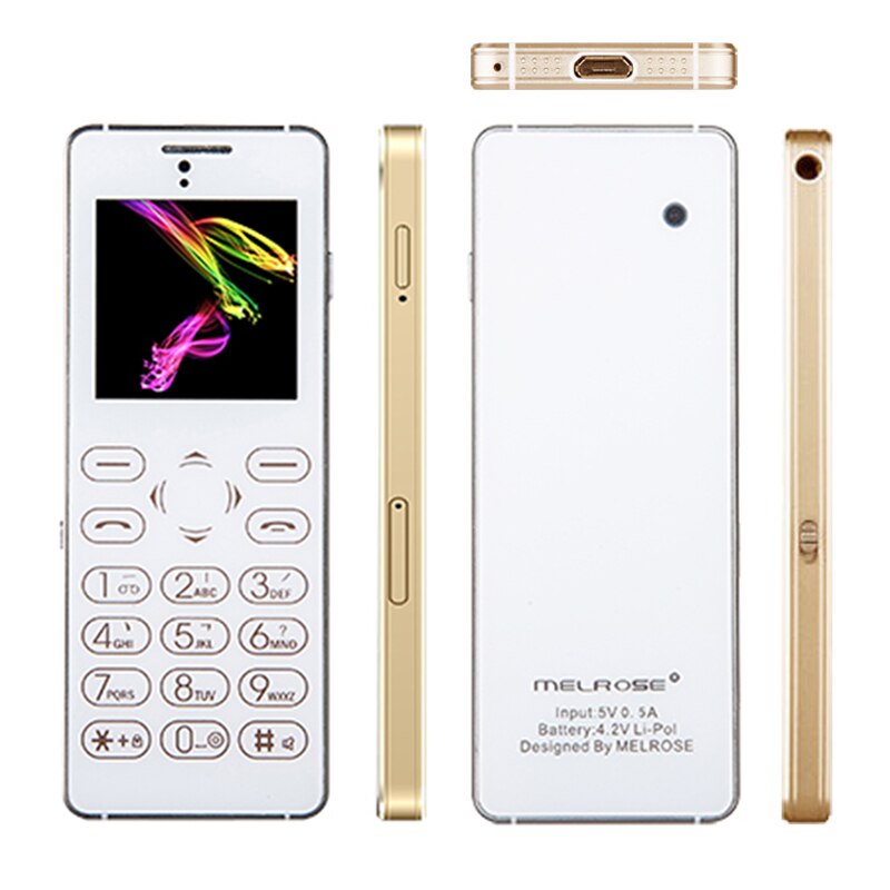 MELROSE T1 Russian Arabic bluetooth 3.0 card phone 3.5mm universal earphone jack mp3 touch button mini mobile phone P167