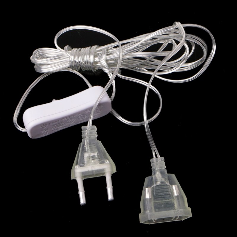 100W Eu Plug Man-vrouw Voeding Ac Adapter Verlengkabel Cord 3M 5M