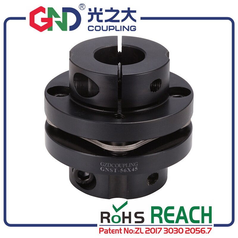 GND steel coupler single diaphragm steps clamp series for servo step motor with keyway high torque shaft coupling