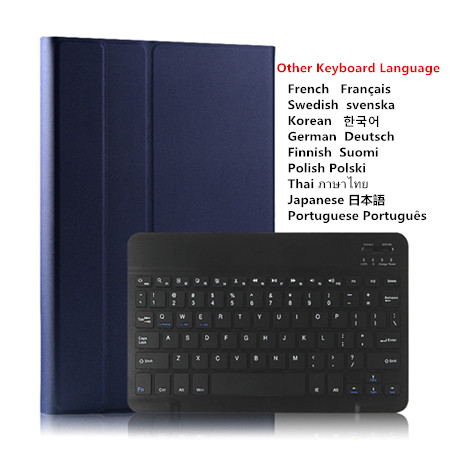 Bluetooth Keyboard Leather Case for Huawei Mediapad M5 Lite 10 BAH2-W19/L09/W09 Tablet Funda Cover For Huawei M5 lite 10 Case: Others  Dark Blue