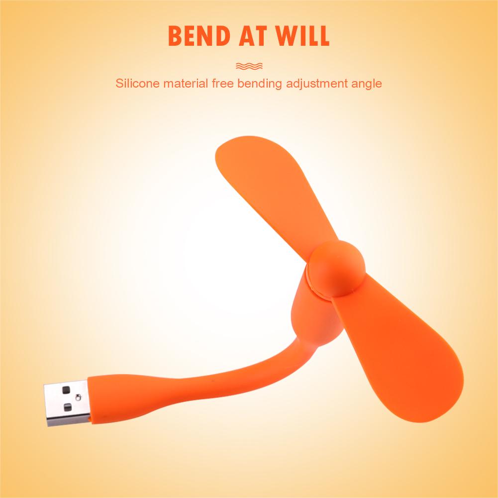 USB Small Fan Flexible Bendable Mini Fan For Power Bank Laptop PC Charger Portable Hand Cooling Fans For Computer Summer Gadgets