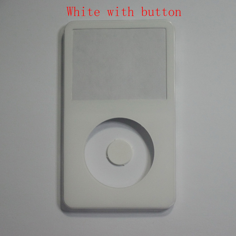 Pour iPod 5ème vidéo rouge noir blanc jaune violet bleu Transparent couverture avant avec bouton: Gris clair