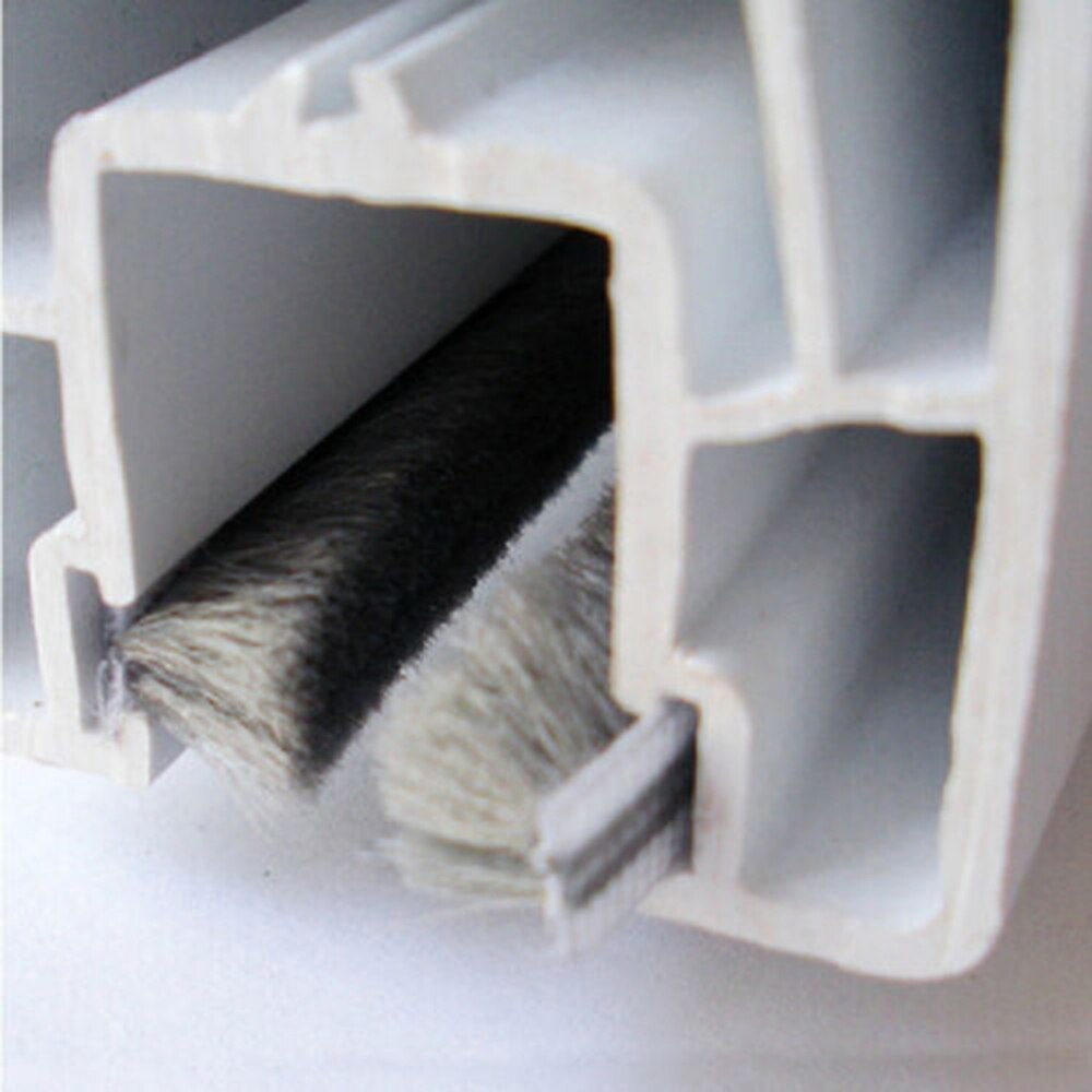 10M Sliding Wind-proof Door Window Seal Brush Strip Wardrobes Draught Excluder Sound Insulation Strip For Home 5mm X 8mm