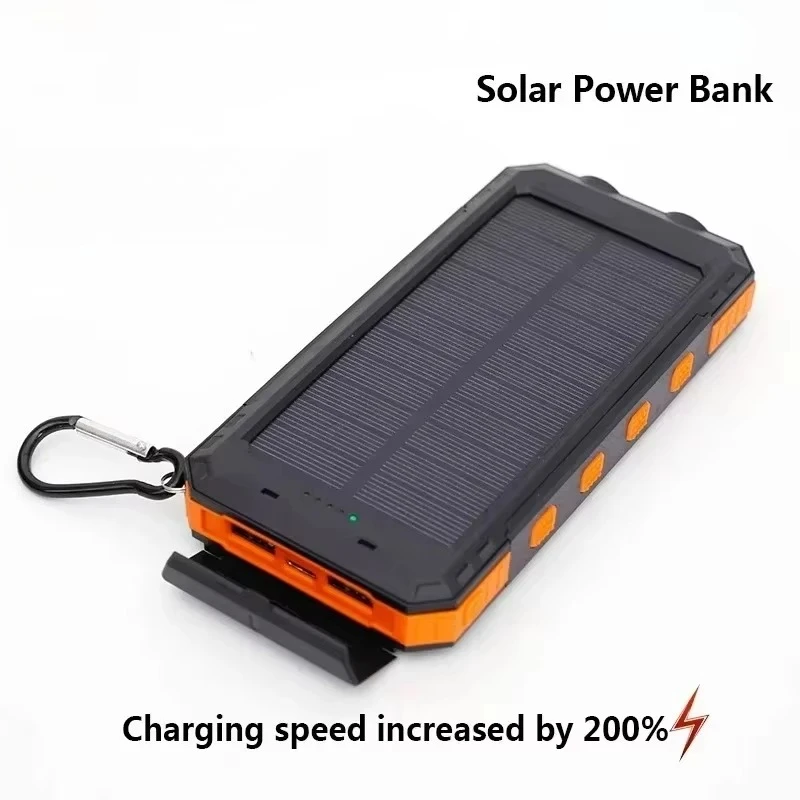 200000 Batterie externe solaire mAh, chargeur Portable de grande capacité, charge rapide, pour IPhone Samsun Huawei Powerbank: Or / 6000mAh