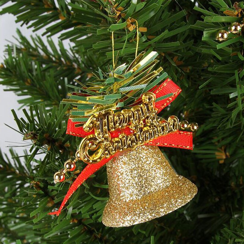 6Pcs Christmas Jingle Bells Decorative Bells With Ribbon Bowknot Mini Craft Bells Bulk For Festival Party Xmas Tree Decor