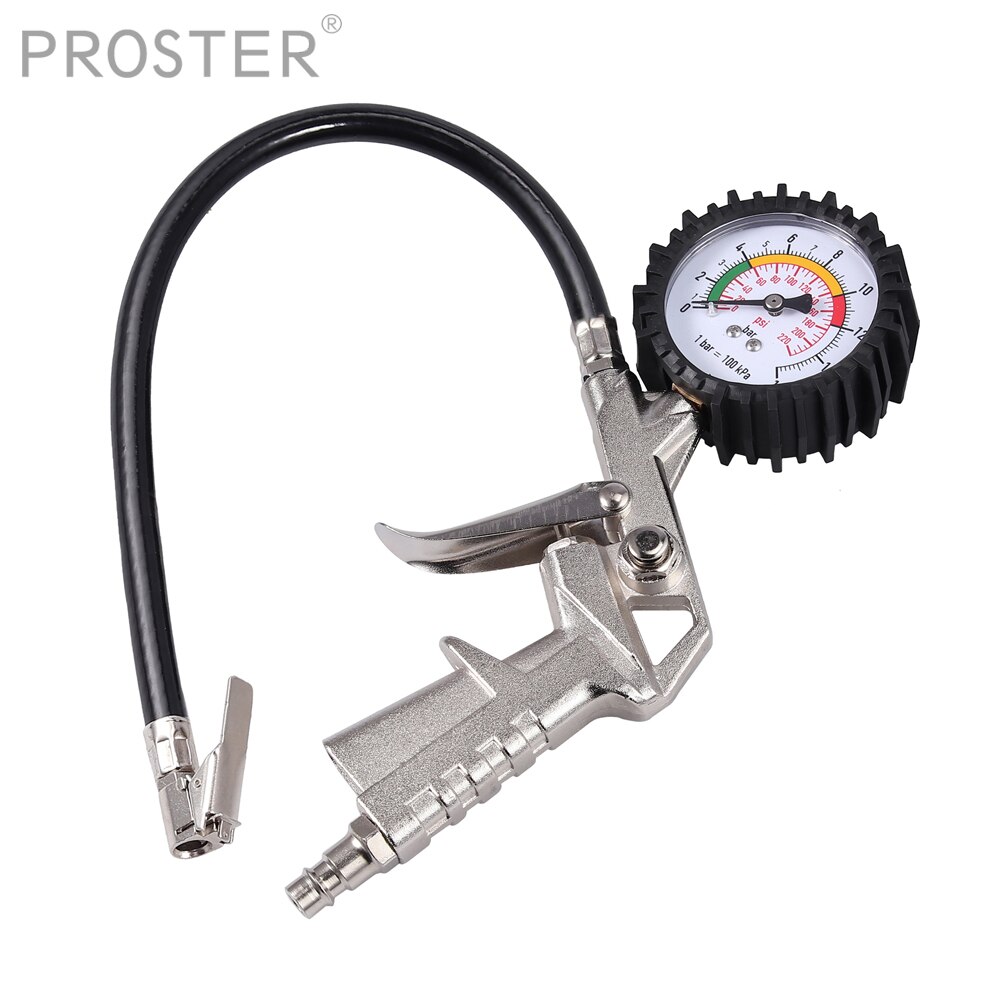 Proster 200 psi dti digital däckinflatormätare med mätare bildäcksuppblåsningsmätare 16 bar luftkompressor bil bil skåpbil däckverktyg