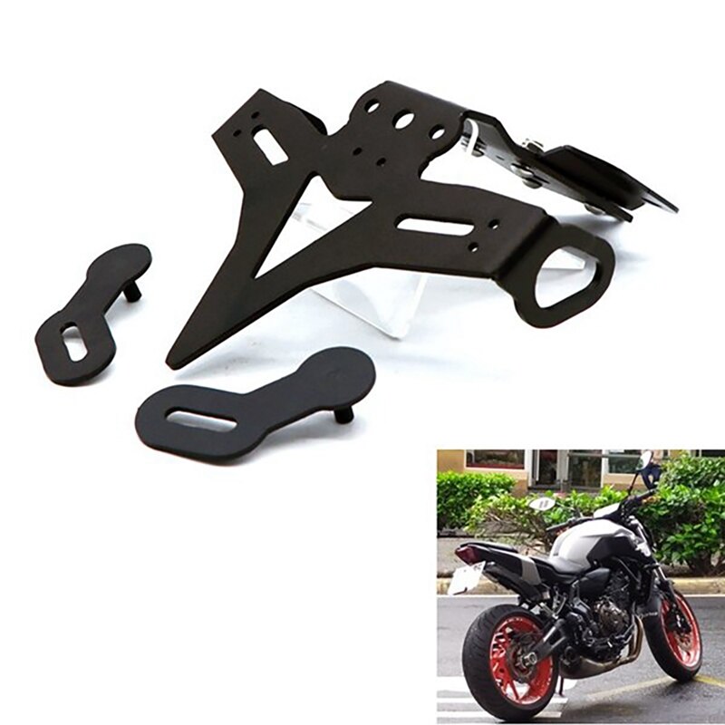 Support Plaque Moto Universel Noir - Support De Plaque D'Immatriculation Ajustable