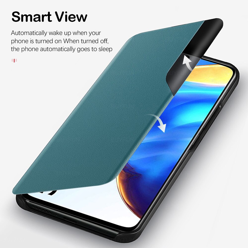 Voor xiaomi  mi 10t pro hoesje smart view magnetische flip leren hoesje xiomi  mi 10 t t10 5g mi10t 10 tpro stand boek telefoonhoesje coque