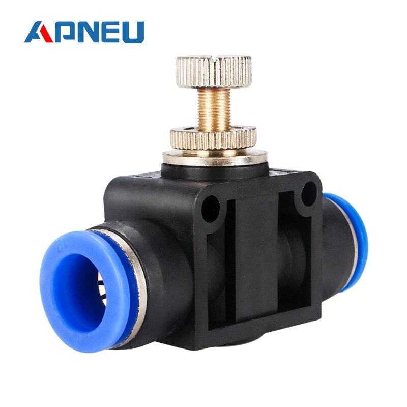 Pneumatik Luft Drossel Ventil Geschwindigkeit Control Schnell Schlauch Rohr Wasser Fitting Anschluss Pneumatische Fittings Einstellen 4mm 6mm 8mm 10mm