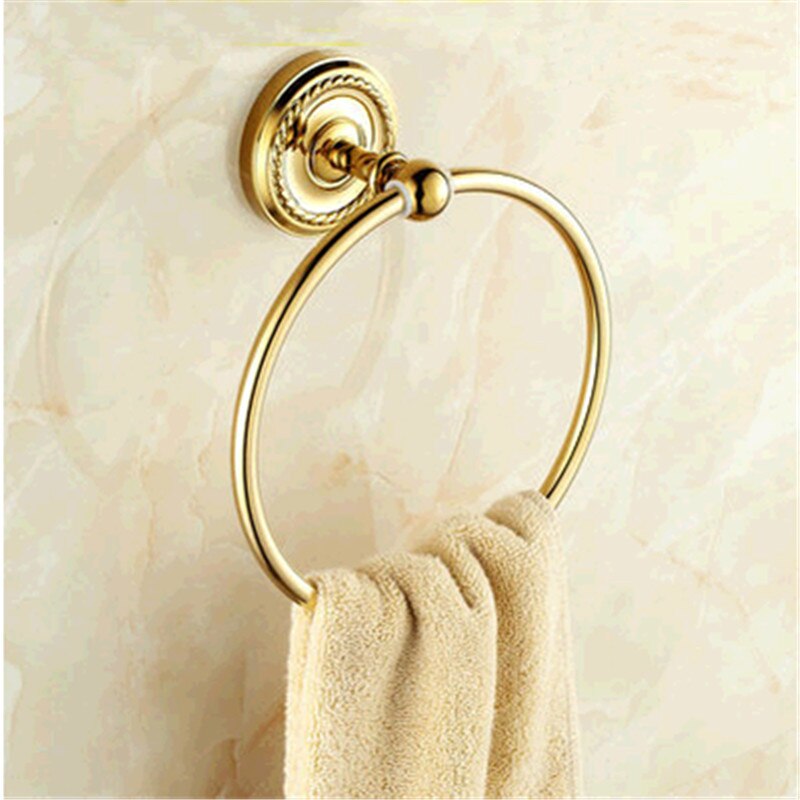 Antique Gold Brass Bath Hardware Set Brass Carved Bath Decoration Polished Bathroom Accessories Mounting Bathroom Products: h