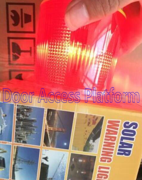 Solar give power's door warning led light For Access Control System, Security system No Voice, by stroboscopic lamp LED Light