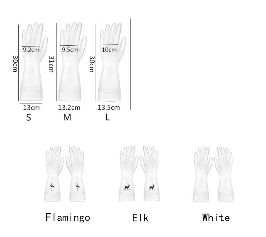 Guantes de goma para lavar platos de cocina, dibujos animados duraderos, limpieza del hogar, frutas y verduras, herramientas de accesorios de limpieza de baño
