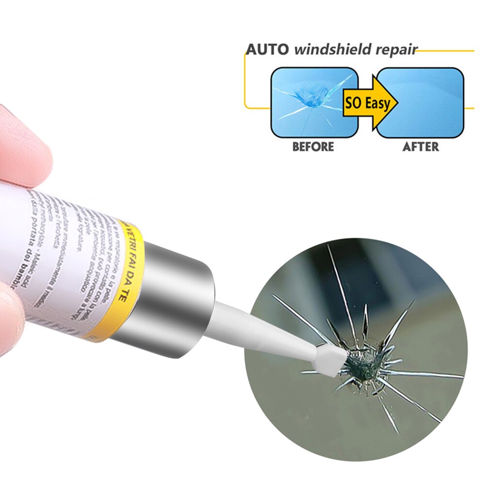 Autoruit glas kras barst reparatie gereedschap voorruit reparatieset voorruit restauratieset voor voor- of achterruit