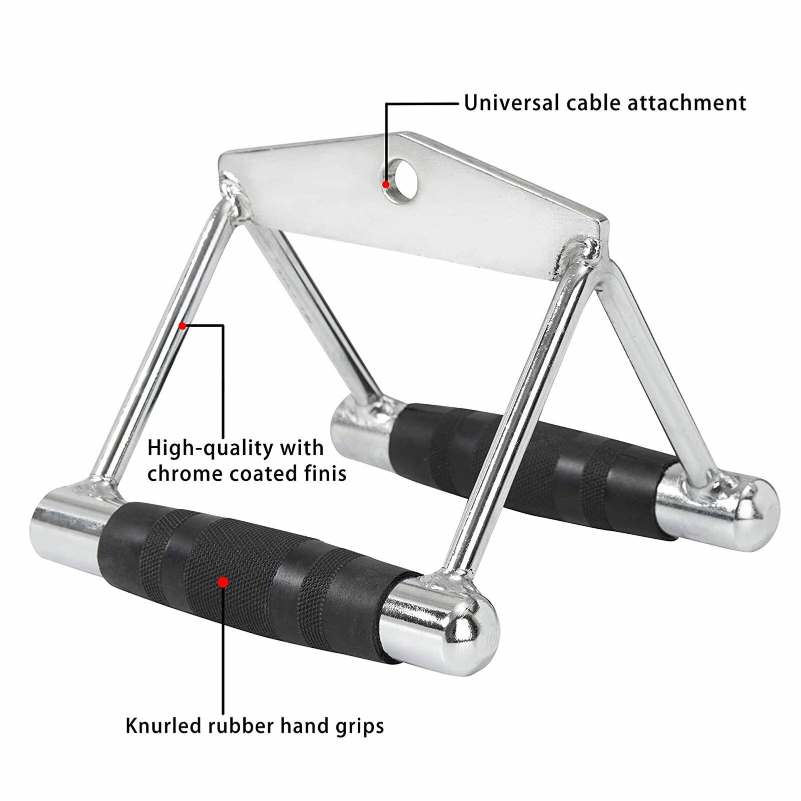 Non-slip V Handle Cable Machine Attachment Multi Rotation Gym Pull Down Rope Accessories Bodybuilding Biceps Triceps Grip Bar