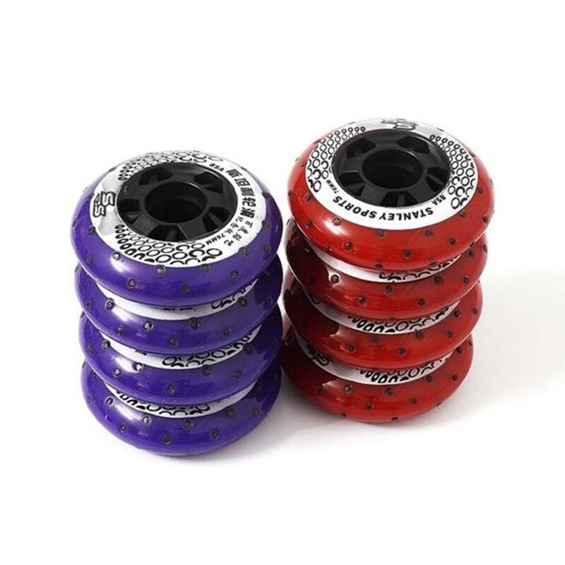 52 Fire Stenen Roller 8 Stks/partij 85A Inline Skates Wielen Sliding Roller Wielen Slalom Gratis Schaatsen Wielen 72 76 80mm LZ102