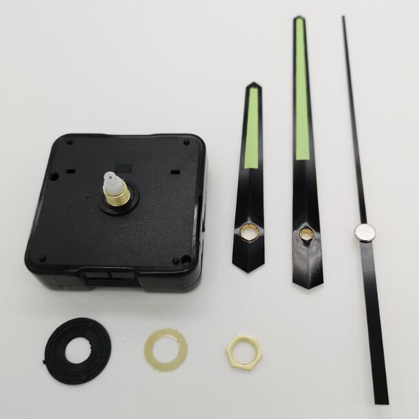 50 stücke welle 6mm DIY Uhr Mechanismus Bausatz Für Uhr Teile Fluoreszierende grün Hand Wanduhr Quarz uhr Bewegung
