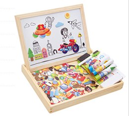 100 + Stuks Houten Magnetische Puzzel Figuur/Dieren/Voertuig/Circus Tekentafel 5 Stijlen Doos Educatief Speelgoed: jiaotong