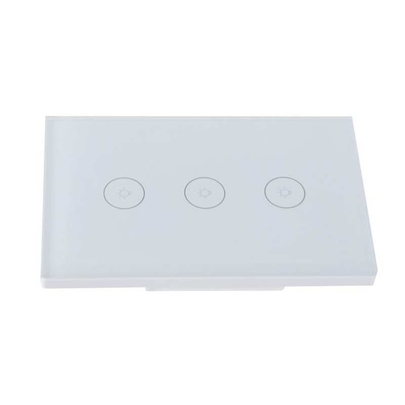 Multi Control Light Switch Smart Light Switch 3 Gang Touchable for House for Office Building for Apartment for Family